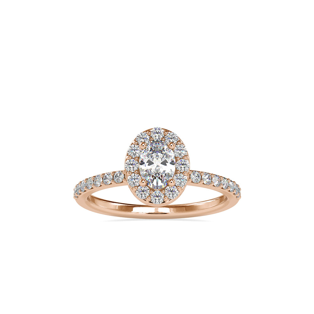 0.9 ct Oval Diamonds Ring