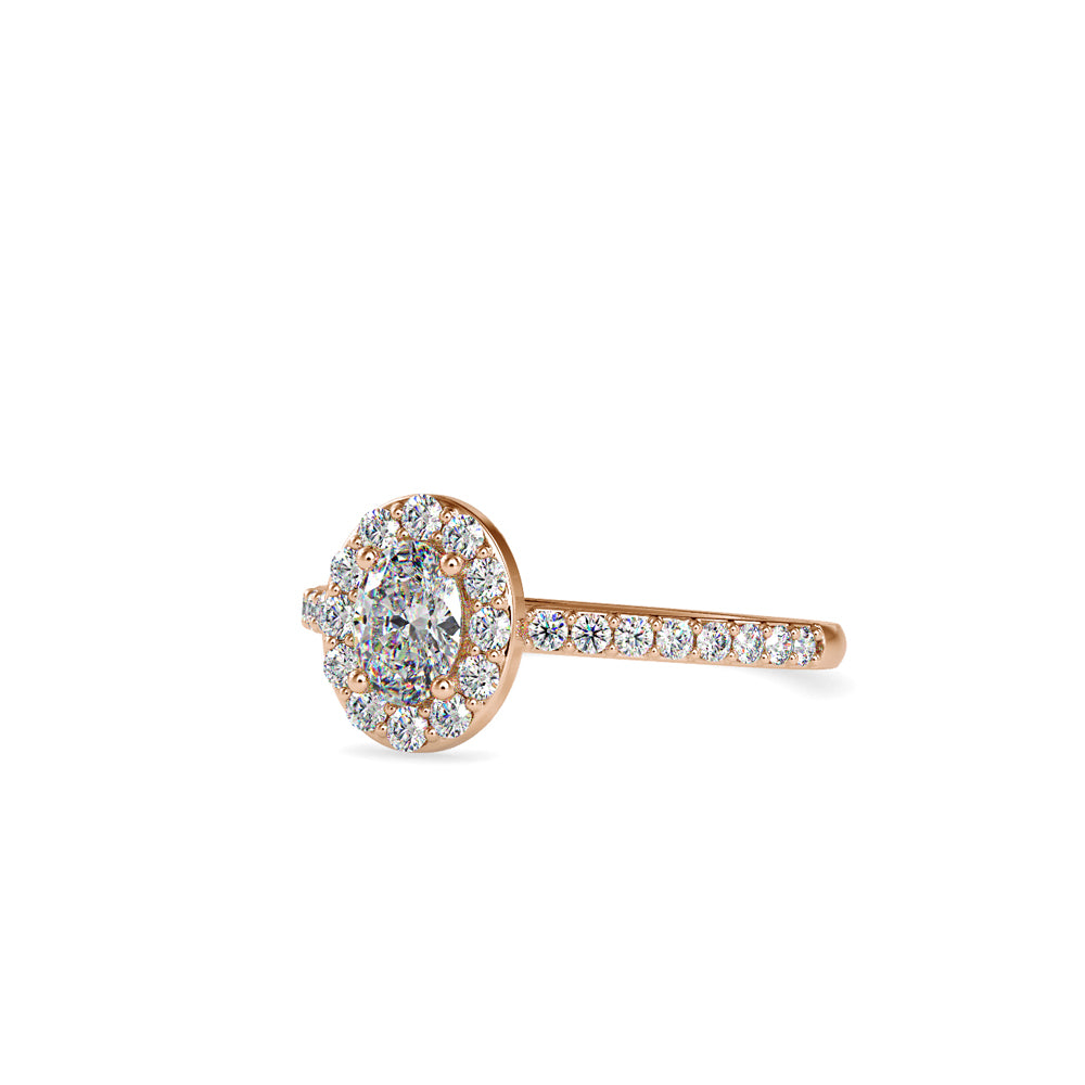 0.9 ct Oval Diamonds Ring