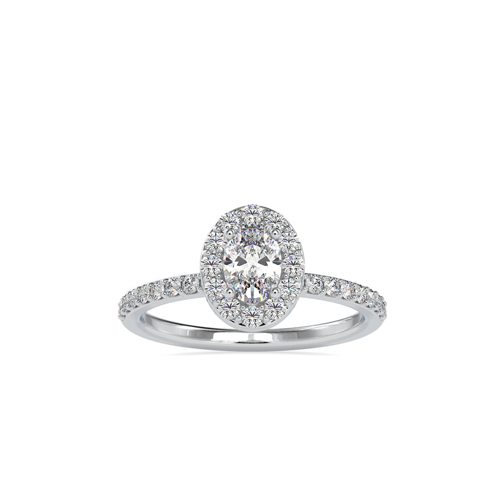 0.9 ct Oval Diamonds Ring