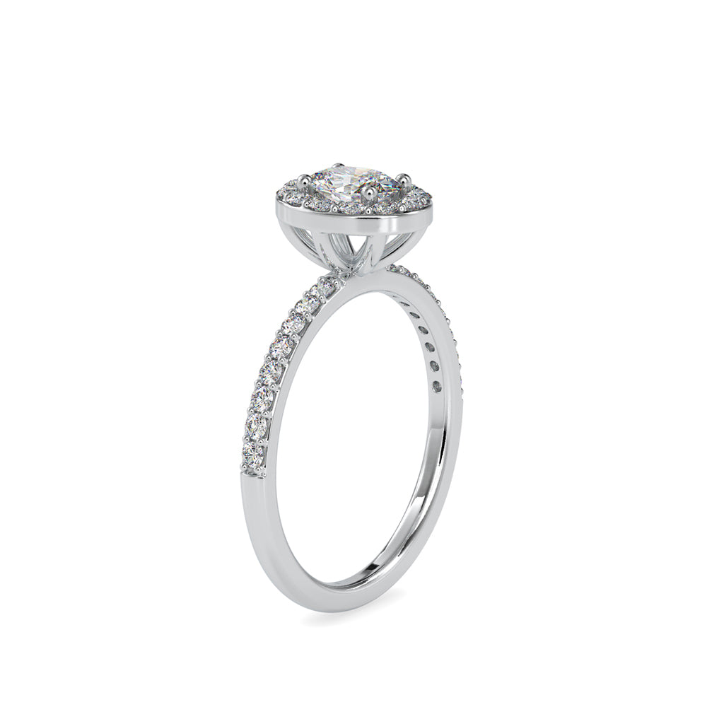 0.9 ct Oval Diamonds Ring