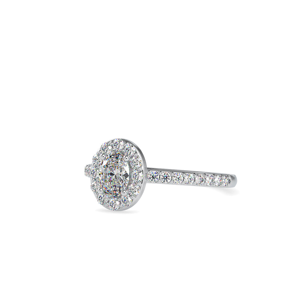 0.9 ct Oval Diamonds Ring