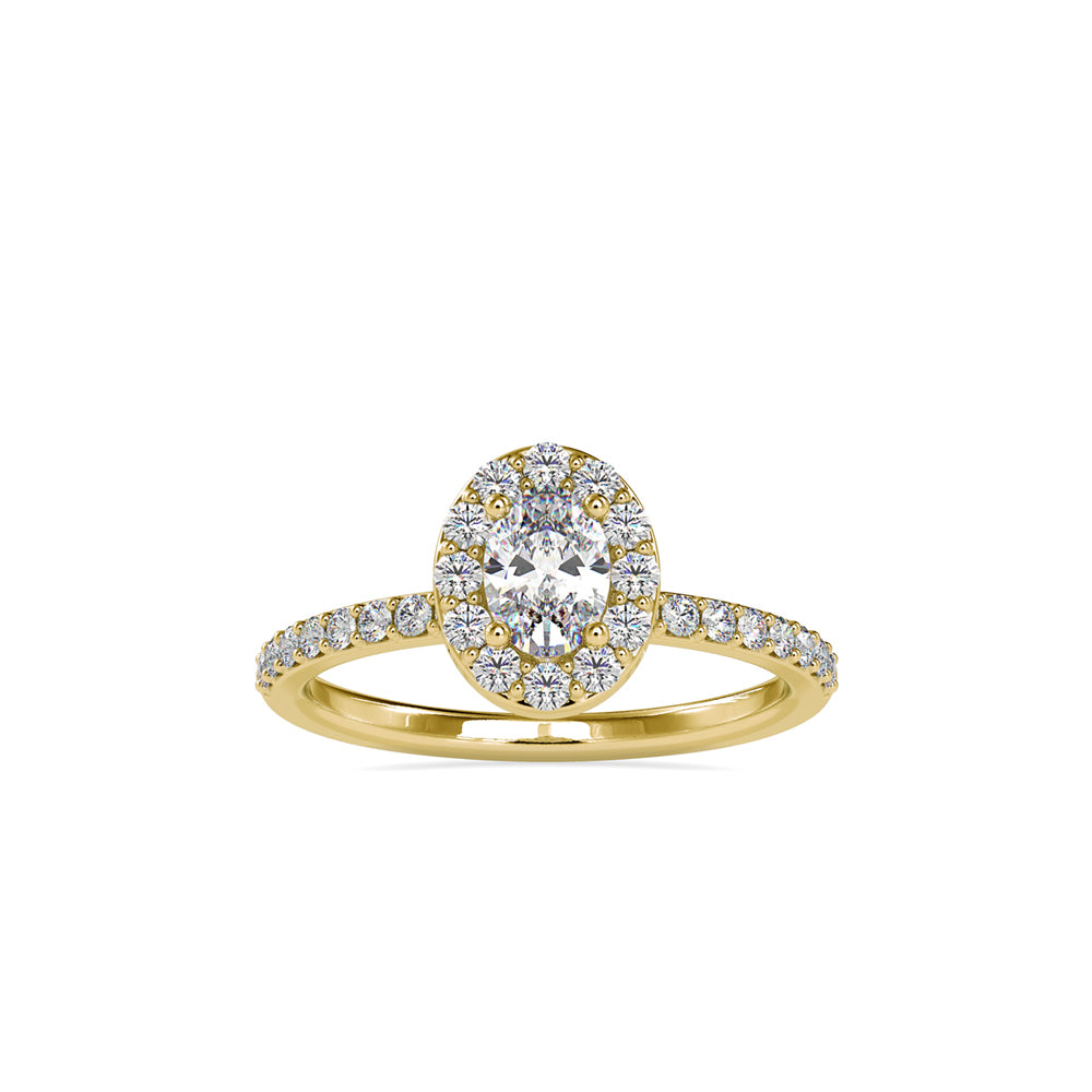0.9 ct Oval Diamonds Ring