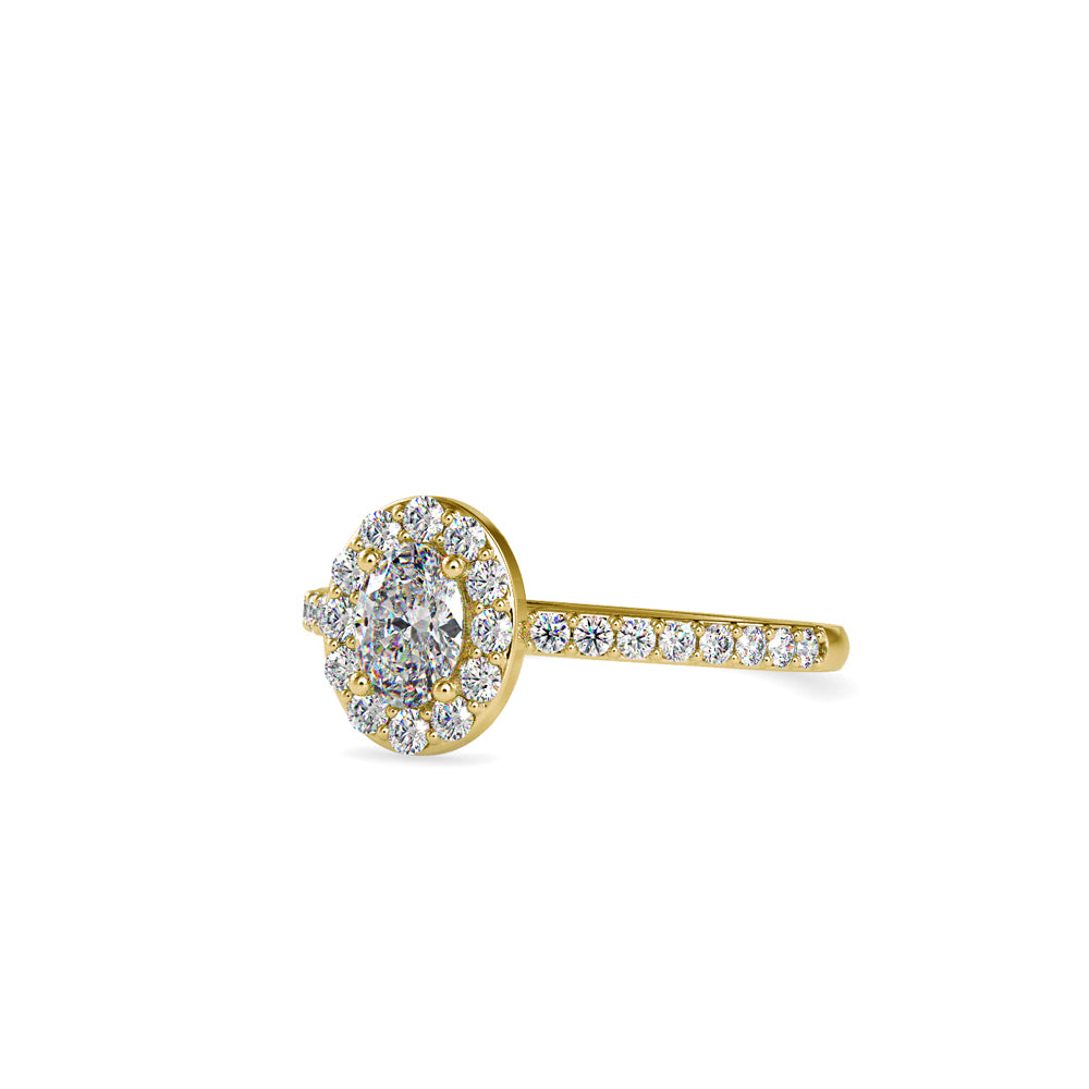 0.9 ct Oval Diamonds Ring