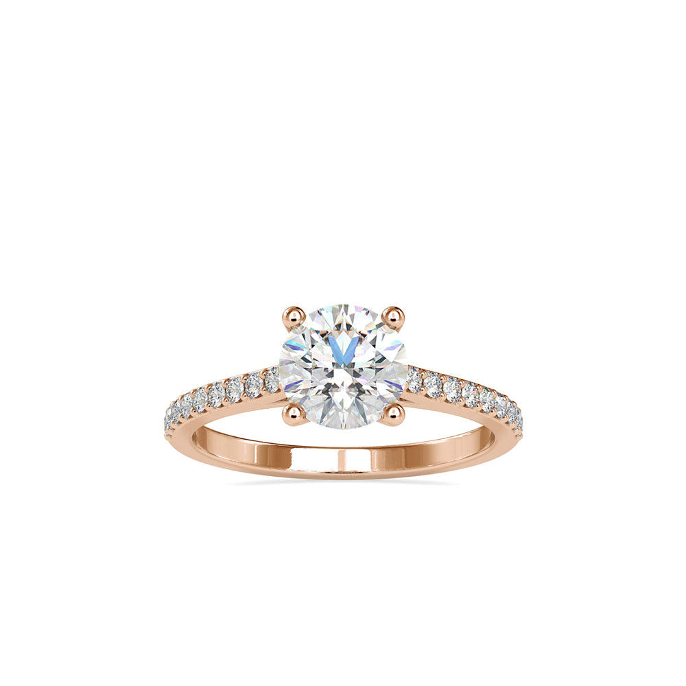1.5 ct 4 Prong Diamond Ring side