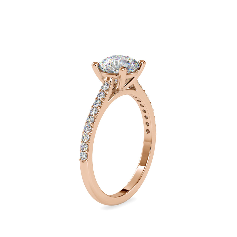 1.5 ct 4 Prong Diamond Ring side