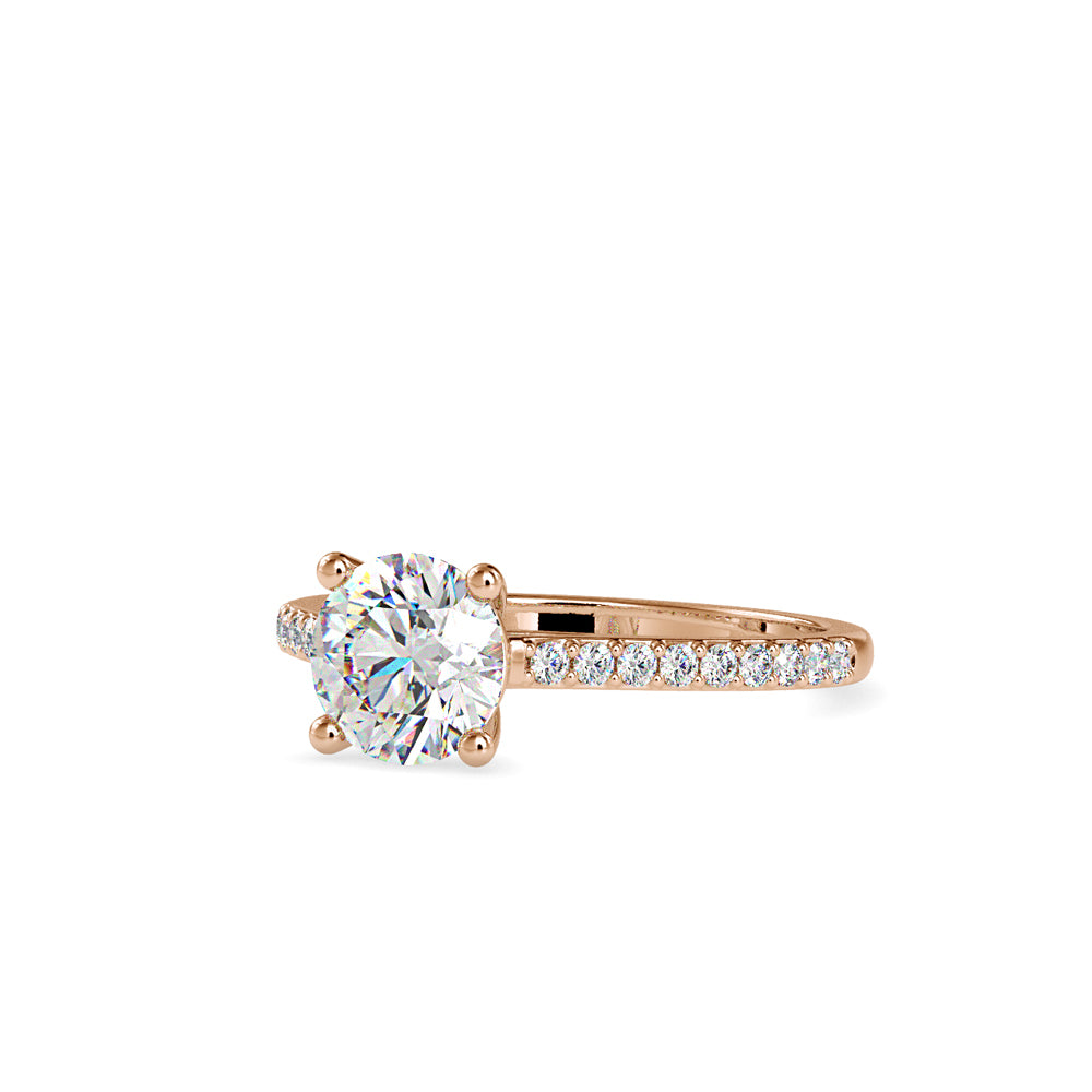 1.5 ct 4 Prong Diamond Ring side
