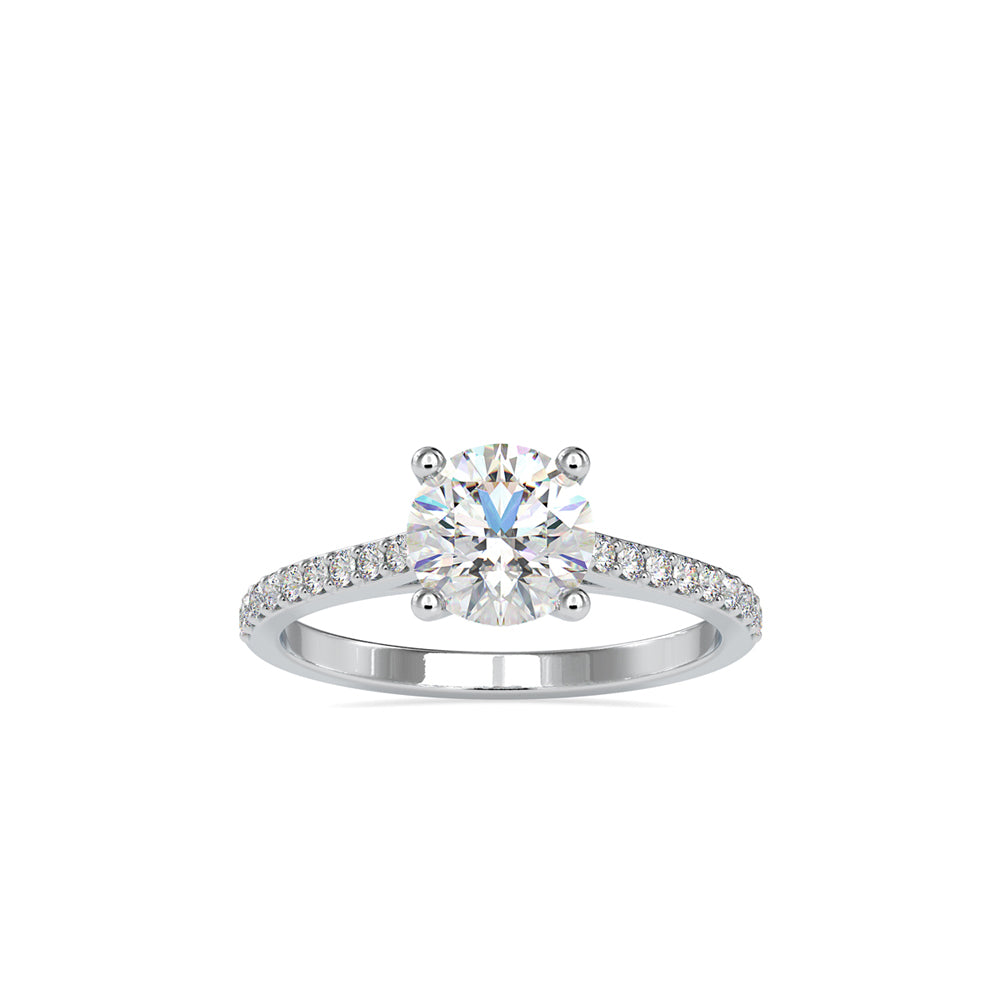 1.5 ct 4 Prong Diamond Ring side