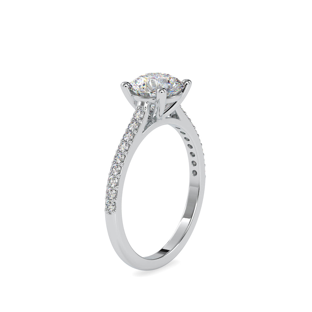 1.5 ct 4 Prong Diamond Ring side