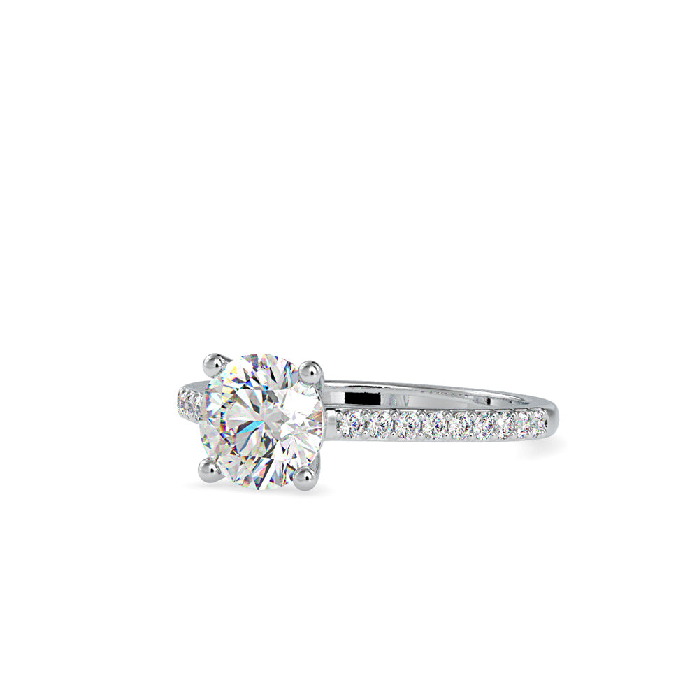 1.5 ct 4 Prong Diamond Ring side