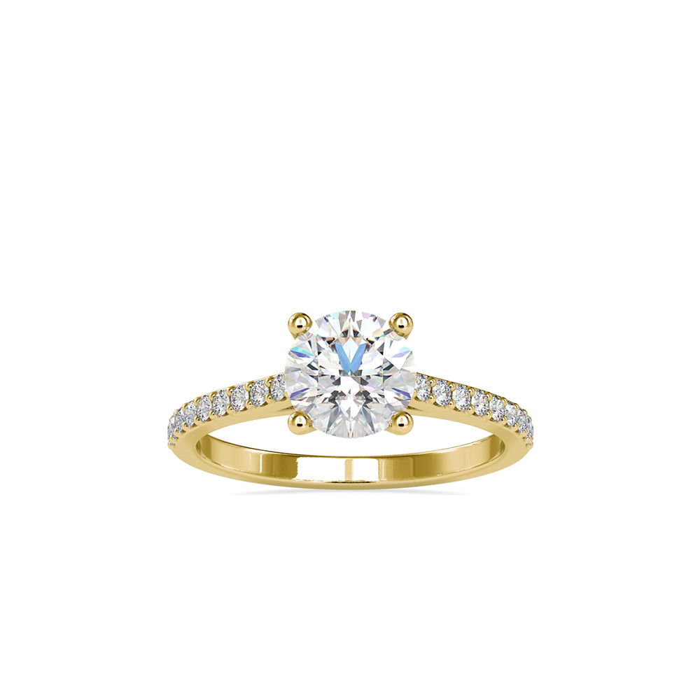 1.5 ct 4 Prong Diamond Ring side