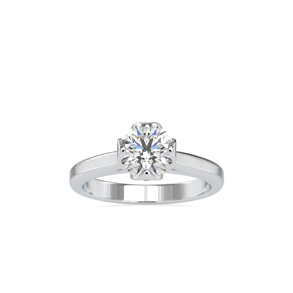 1 ct Flower 4 Prong Diamond Ring