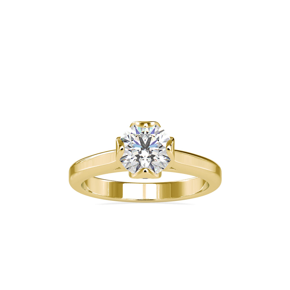 1 ct Flower 4 Prong Diamond Ring