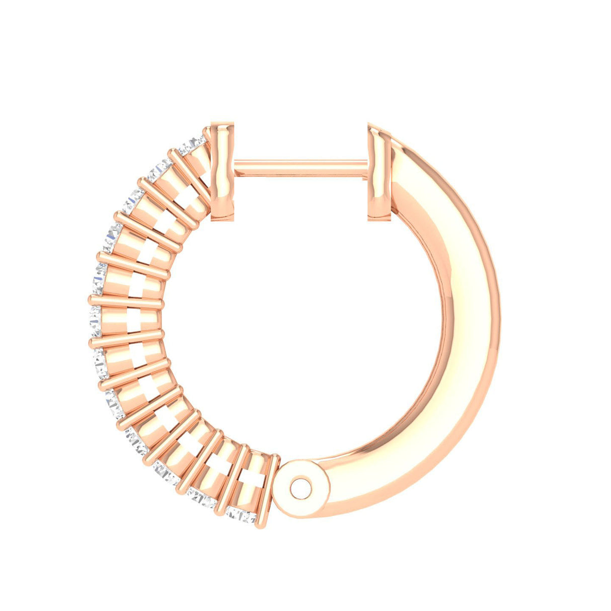 Diamond Hoop Earrings in White Gold 0.48ct