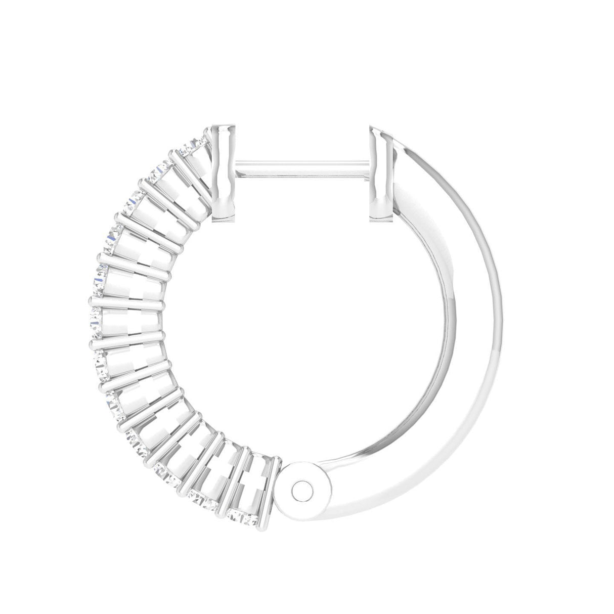 Diamond Hoop Earrings in White Gold 0.48ct