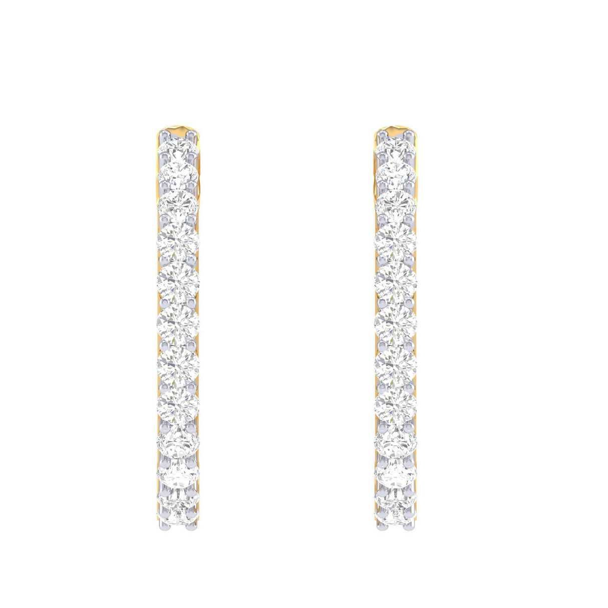 Diamond Hoop Earrings in White Gold 0.48ct