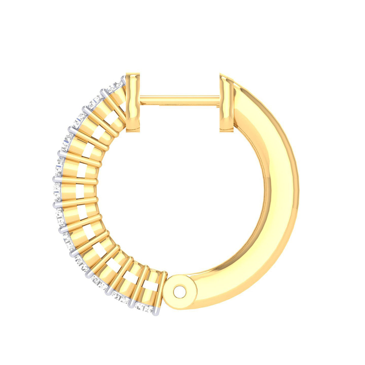 Diamond Hoop Earrings in White Gold 0.48ct