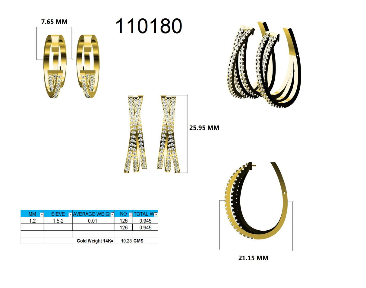 Eternal Shine Diamond Earrings 0.94ct