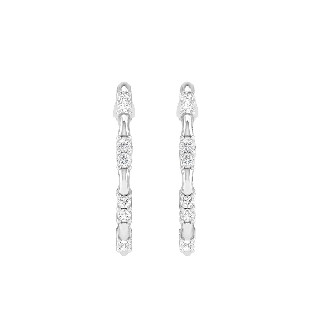 Gleaming Flower Diamond Earrings 0.44ct