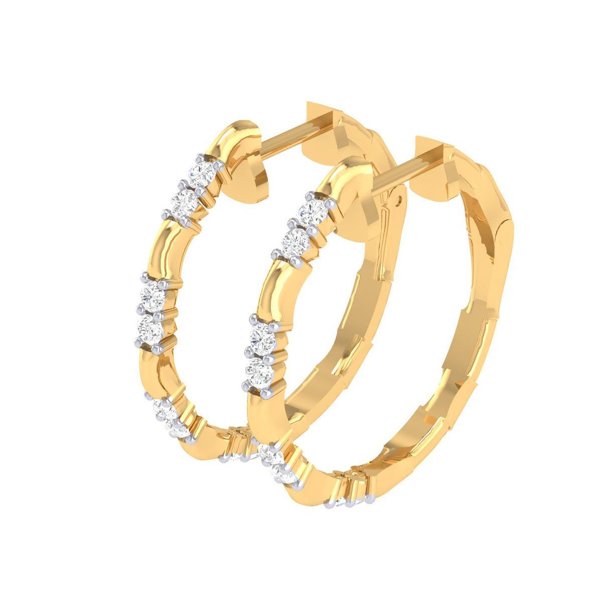 Gleaming Flower Diamond Earrings 0.44ct