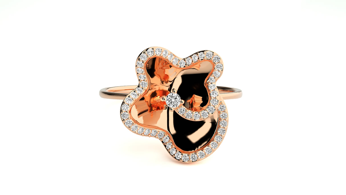 Diamond Glow Petal Ring 0.10 ct