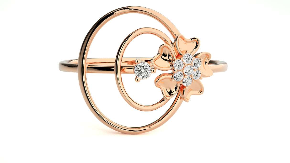 Pure Petals Diamond Ring 0.10 ct