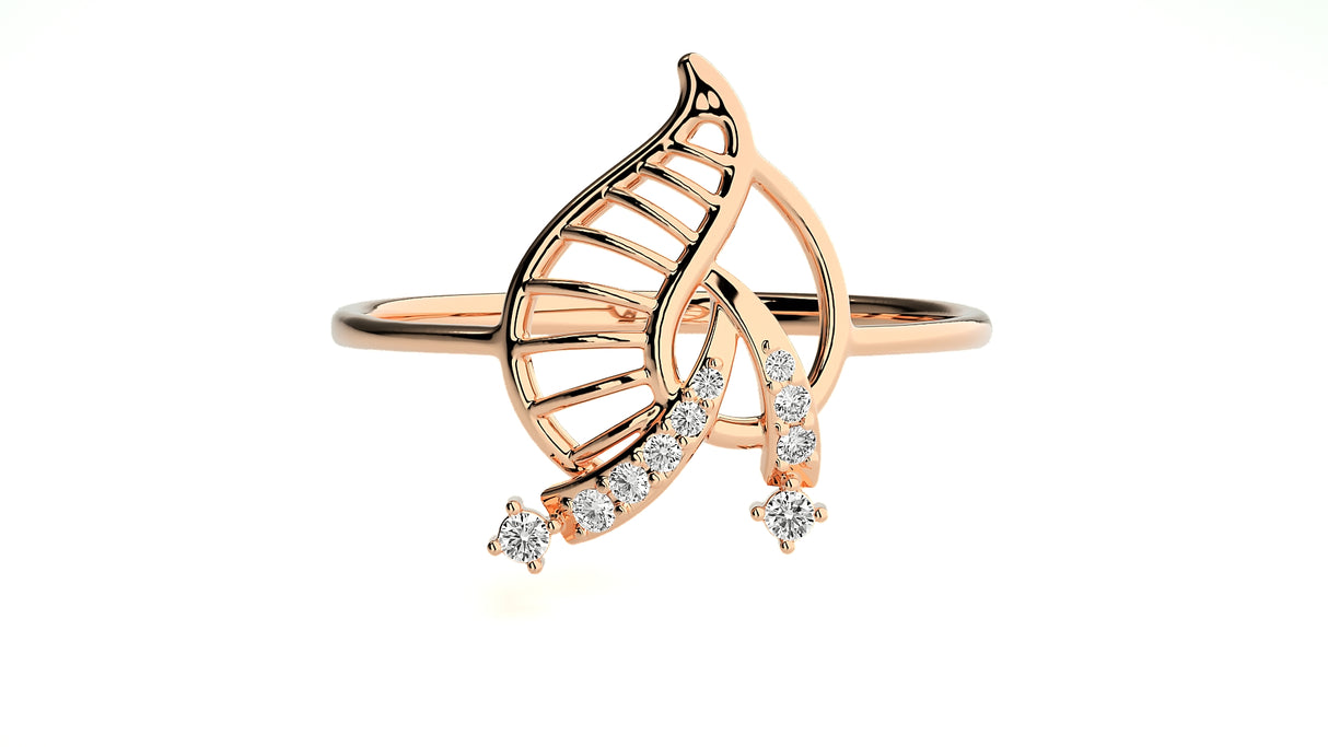 Floral Spark Diamond Ring 0.11 ct