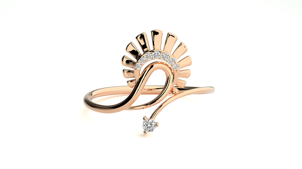 Golden Bloom Diamond Ring 0.12 ct