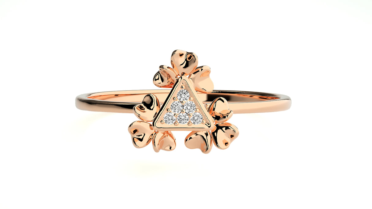 Graceful Bloom Diamond Ring 0.09 ct