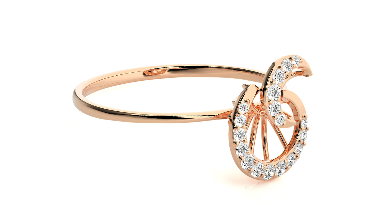 Timeless Flower Diamond Ring 0.12 ct