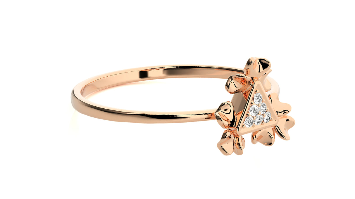 Graceful Bloom Diamond Ring 0.09 ct