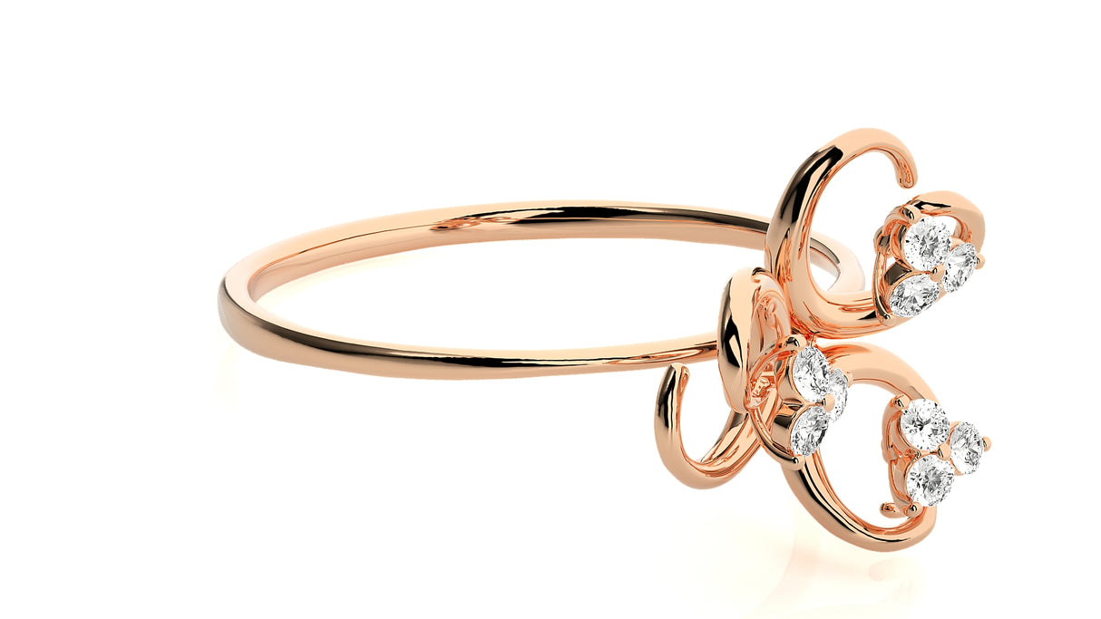 Diamond Bloom Elegance Ring 0.12 ct