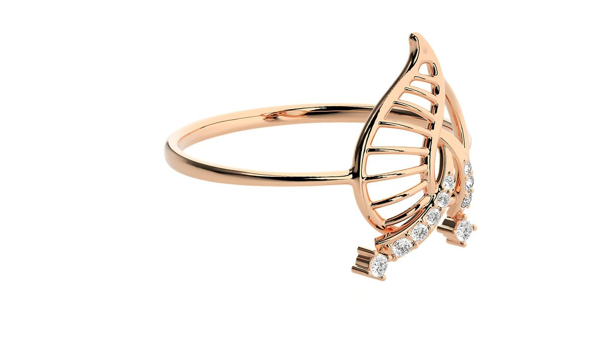 Floral Spark Diamond Ring 0.11 ct