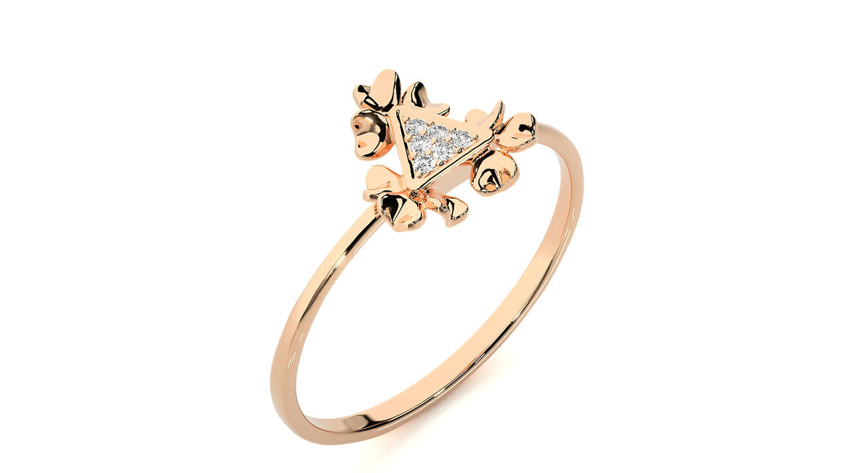 Graceful Bloom Diamond Ring 0.09 ct