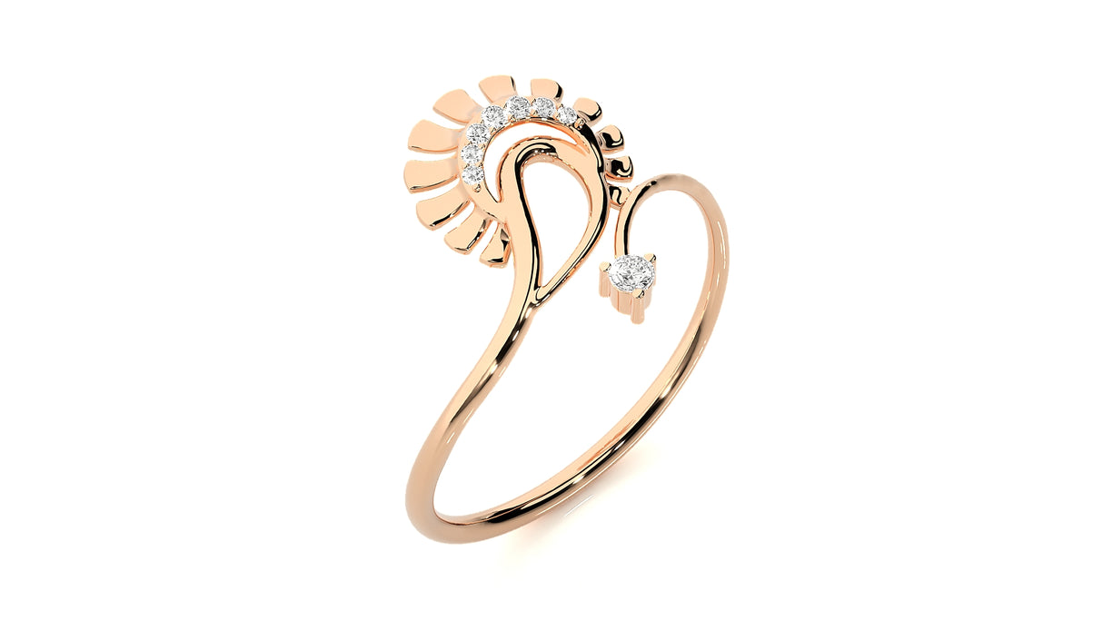 Golden Bloom Diamond Ring 0.12 ct