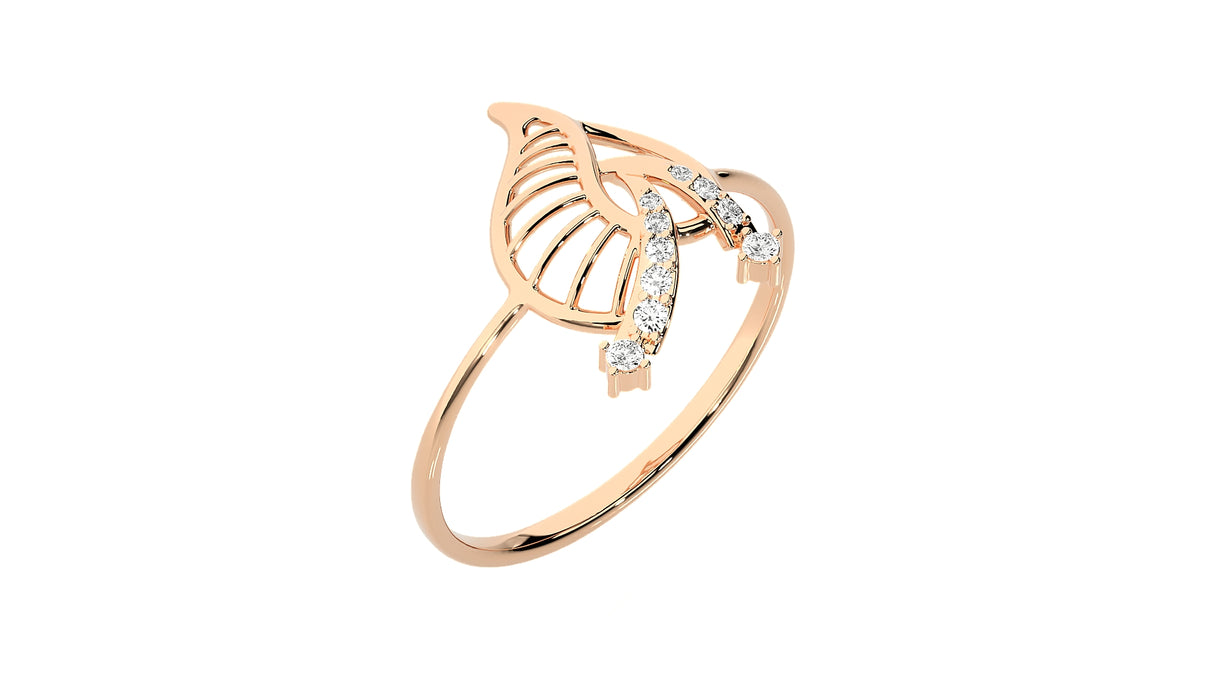 Floral Spark Diamond Ring 0.11 ct