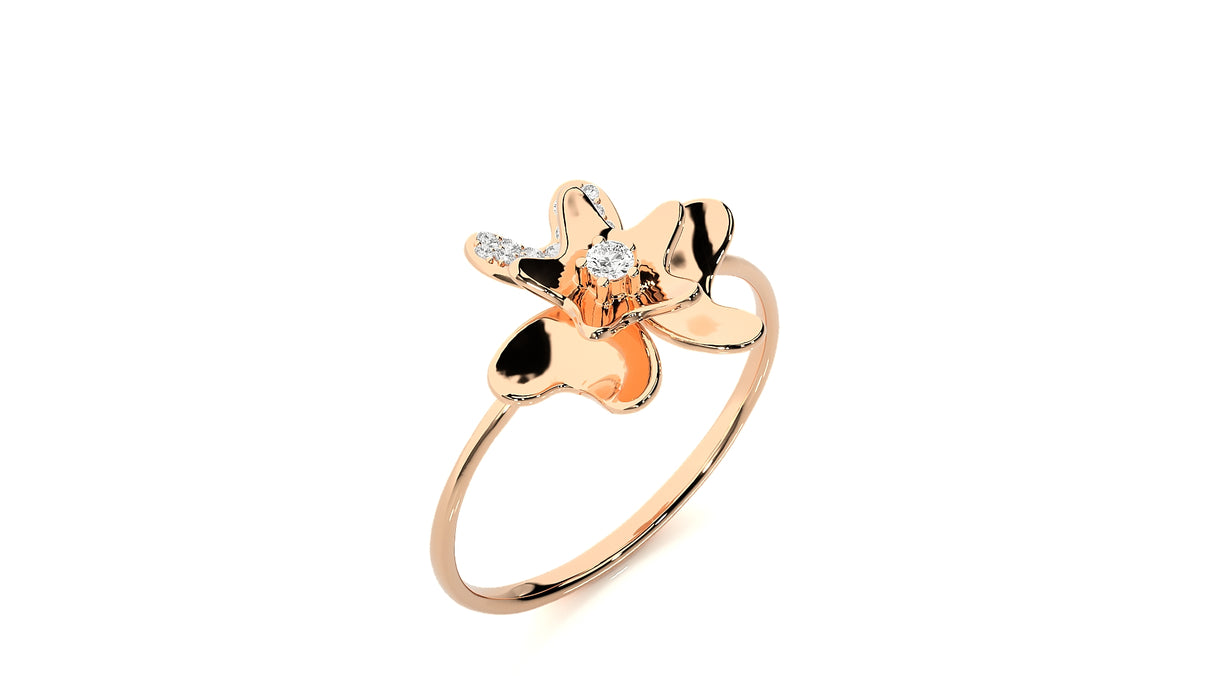Petal Shine Diamond Ring 0.10 ct