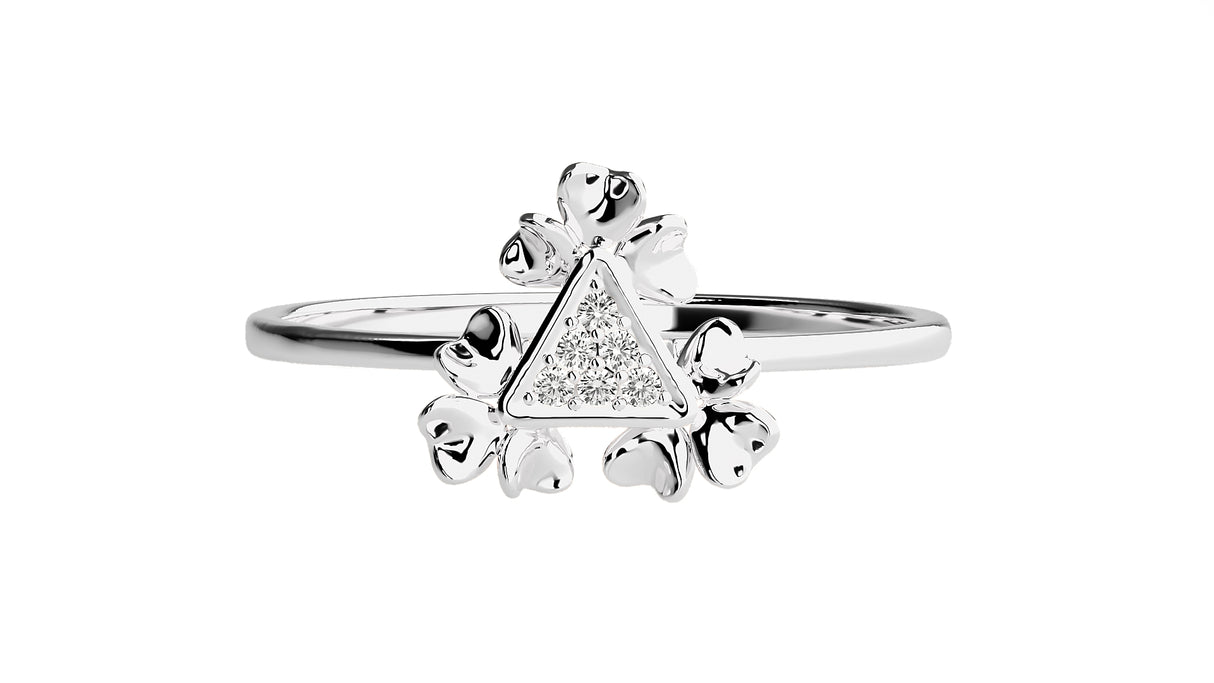 Graceful Bloom Diamond Ring 0.09 ct