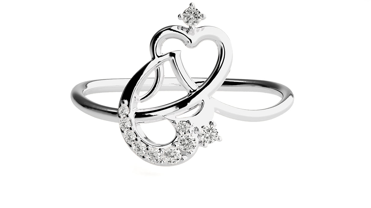 Golden Petal Diamond Ring 0.12 ct