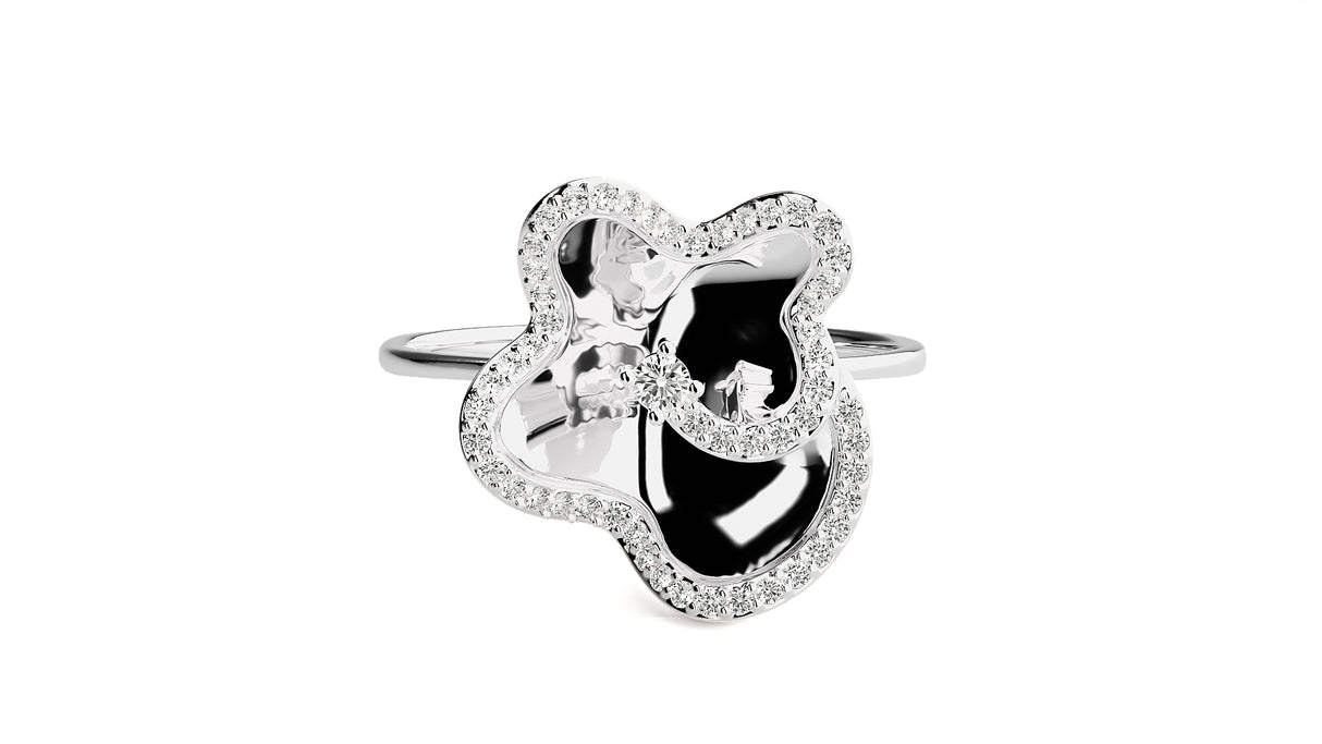 Diamond Glow Petal Ring 0.10 ct