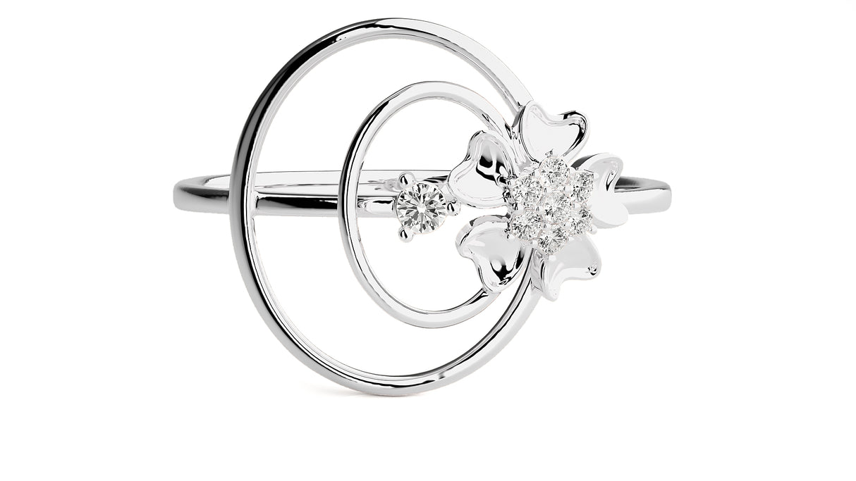 Pure Petals Diamond Ring 0.10 ct