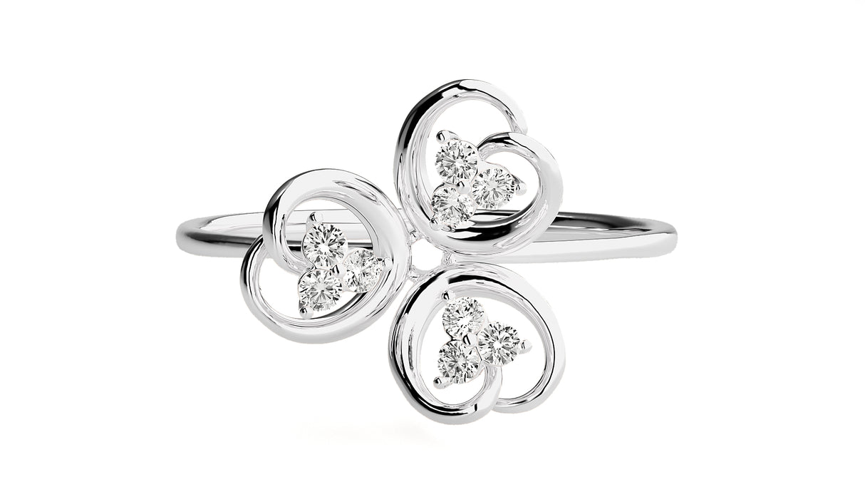 Diamond Bloom Elegance Ring 0.12 ct