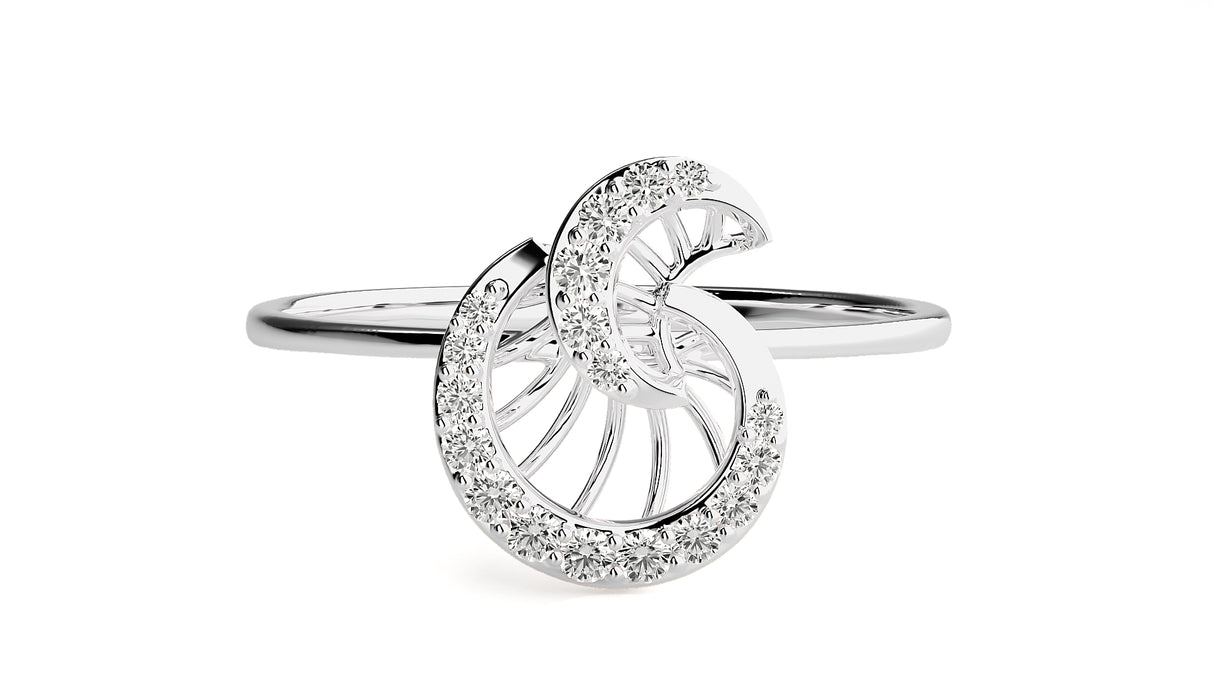 Timeless Flower Diamond Ring 0.12 ct