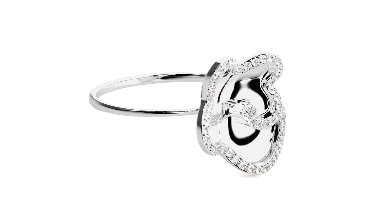 Diamond Glow Petal Ring 0.10 ct