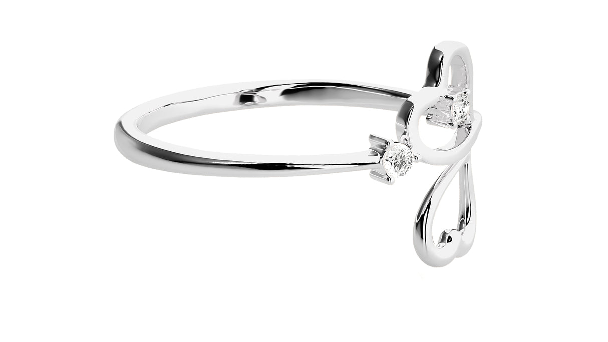 Delicate Bloom Diamond Ring 0.12 ct
