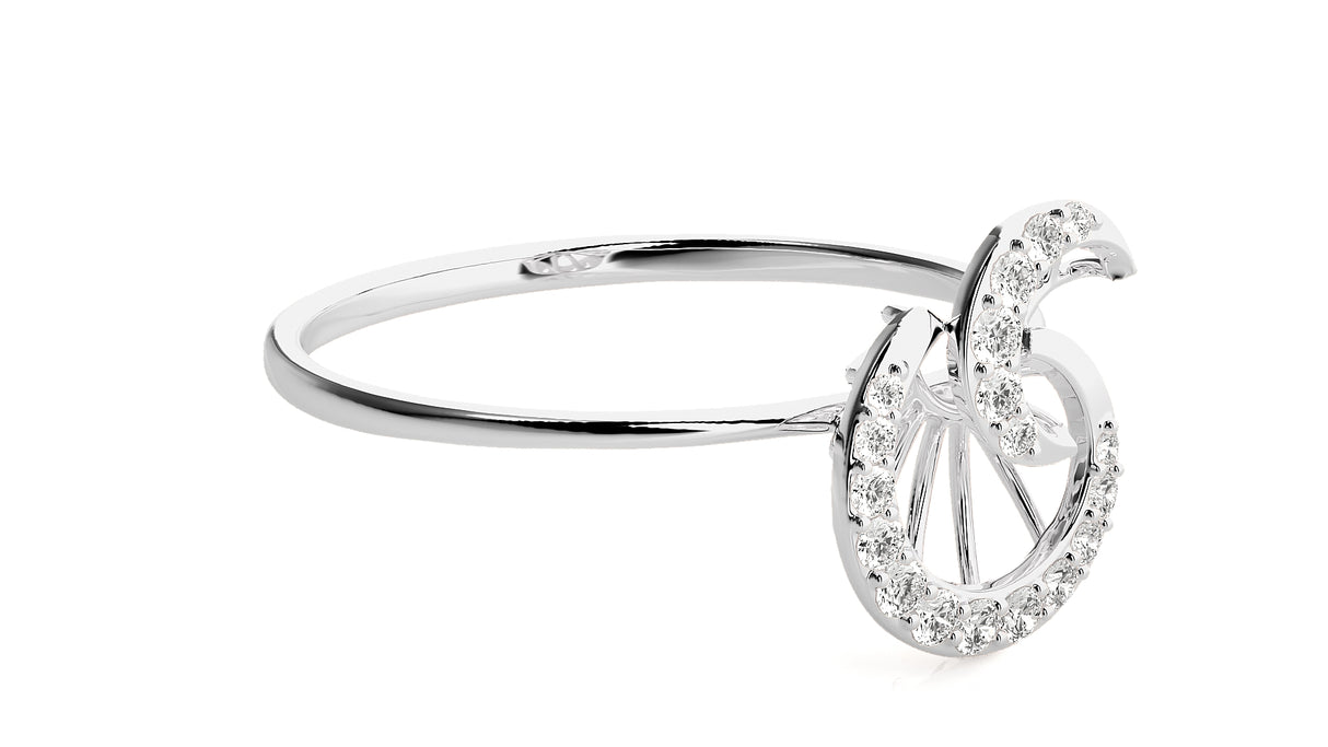 Timeless Flower Diamond Ring 0.12 ct
