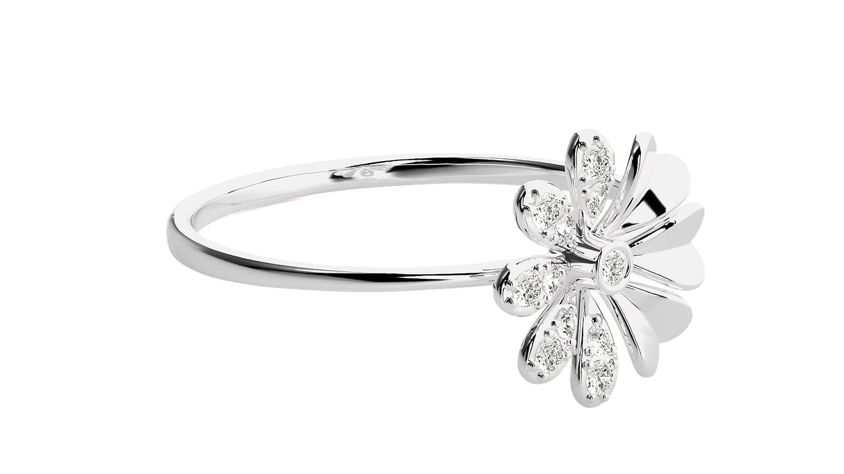 Diamond Petals Ring 0.12 ct