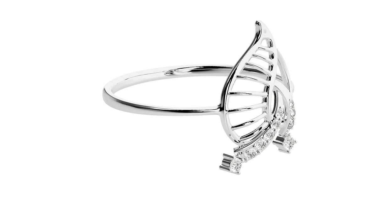 Floral Spark Diamond Ring 0.11 ct