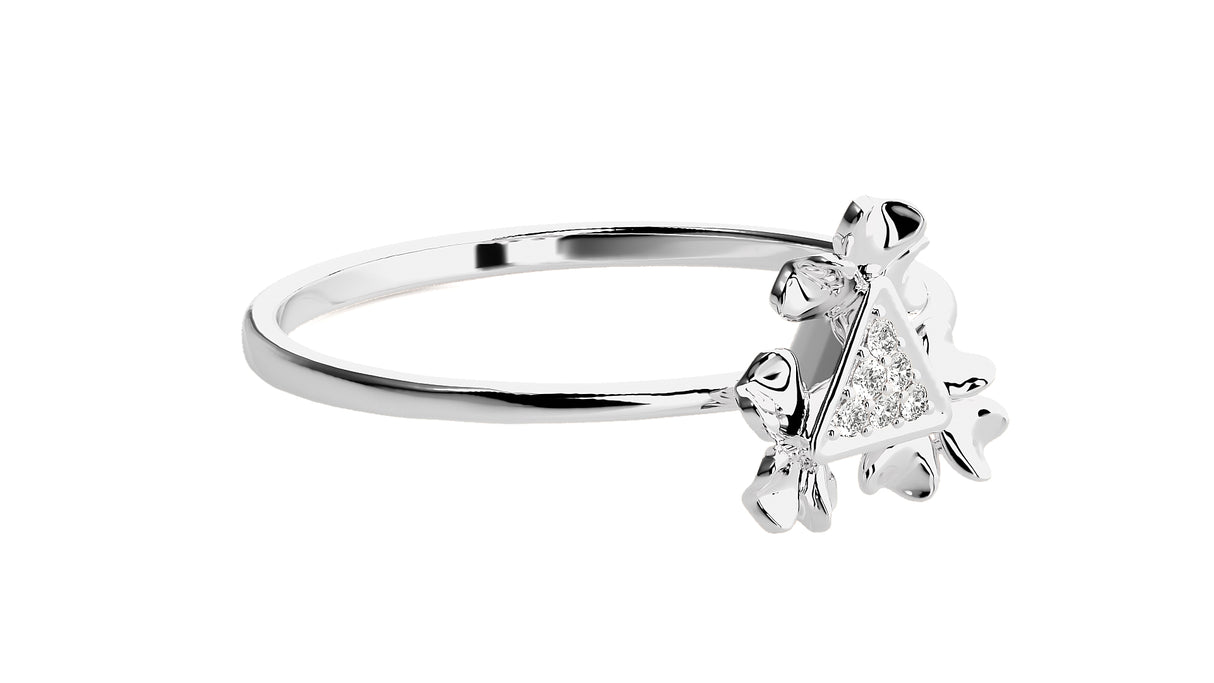 Graceful Bloom Diamond Ring 0.09 ct