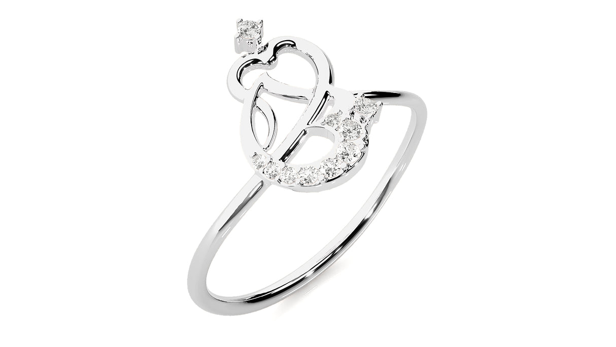 Golden Petal Diamond Ring 0.12 ct