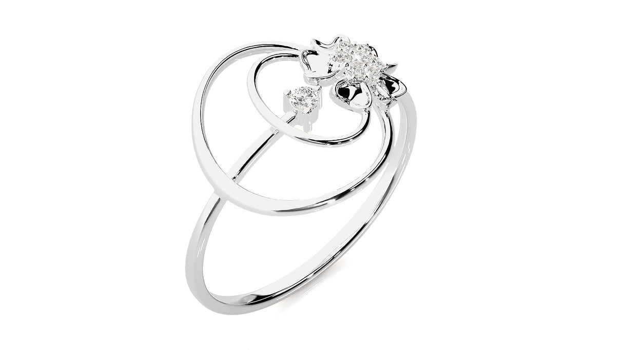 Pure Petals Diamond Ring 0.10 ct